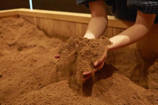 米ぬか酵素風呂の温浴シーン